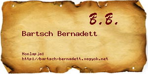 Bartsch Bernadett névjegykártya